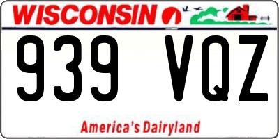WI license plate 939VQZ
