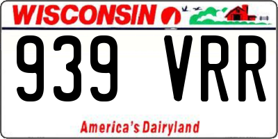 WI license plate 939VRR