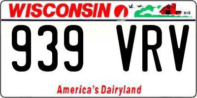 WI license plate 939VRV