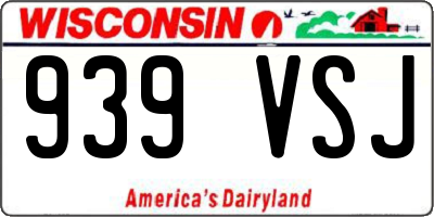 WI license plate 939VSJ