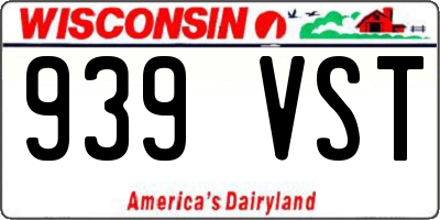 WI license plate 939VST
