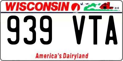 WI license plate 939VTA
