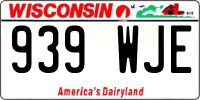 WI license plate 939WJE