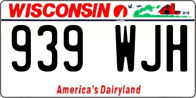 WI license plate 939WJH