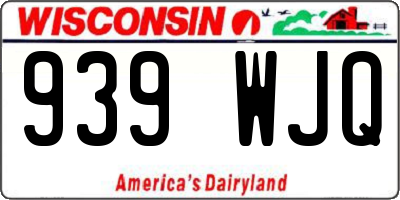 WI license plate 939WJQ
