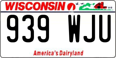 WI license plate 939WJU