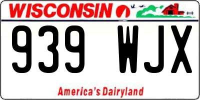 WI license plate 939WJX