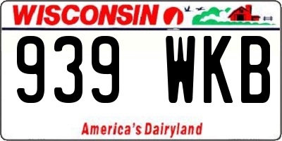 WI license plate 939WKB