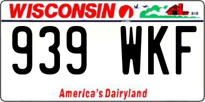 WI license plate 939WKF