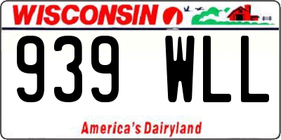 WI license plate 939WLL