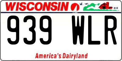 WI license plate 939WLR