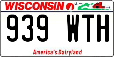 WI license plate 939WTH