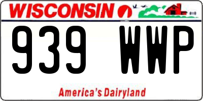 WI license plate 939WWP