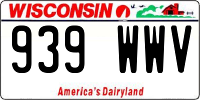 WI license plate 939WWV