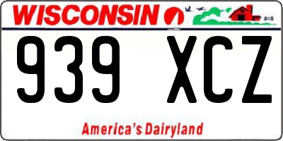 WI license plate 939XCZ