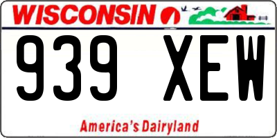 WI license plate 939XEW