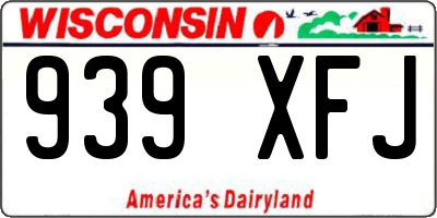 WI license plate 939XFJ