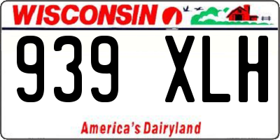 WI license plate 939XLH