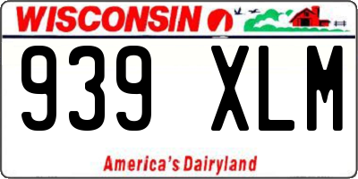 WI license plate 939XLM