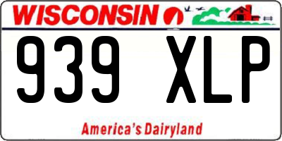 WI license plate 939XLP