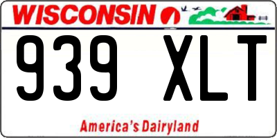WI license plate 939XLT