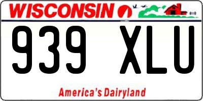 WI license plate 939XLU