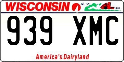 WI license plate 939XMC