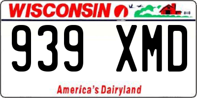 WI license plate 939XMD