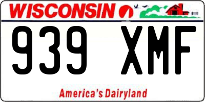 WI license plate 939XMF