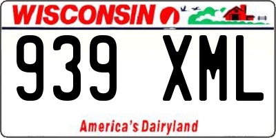 WI license plate 939XML