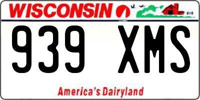 WI license plate 939XMS