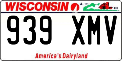 WI license plate 939XMV