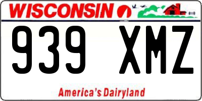 WI license plate 939XMZ