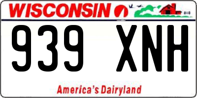 WI license plate 939XNH