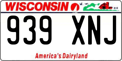 WI license plate 939XNJ