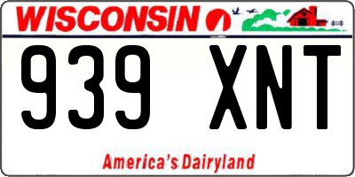 WI license plate 939XNT