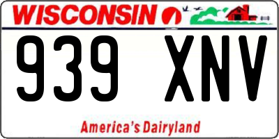 WI license plate 939XNV