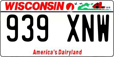 WI license plate 939XNW