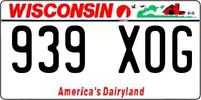 WI license plate 939XOG