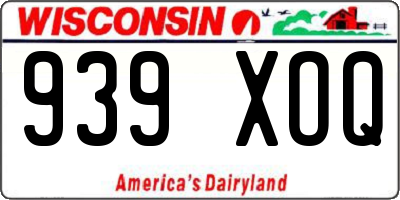 WI license plate 939XOQ