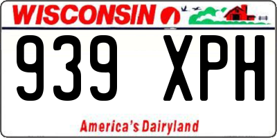 WI license plate 939XPH