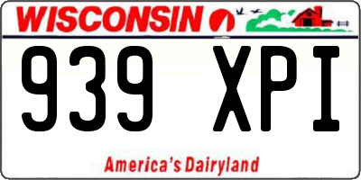 WI license plate 939XPI