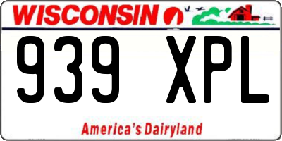 WI license plate 939XPL