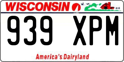 WI license plate 939XPM