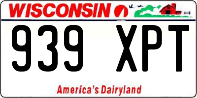WI license plate 939XPT