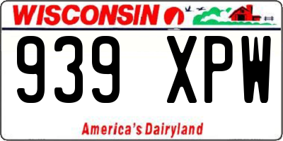 WI license plate 939XPW