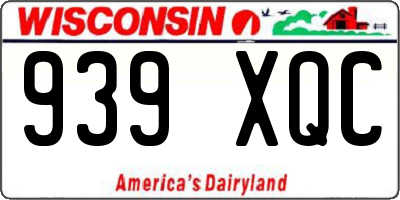WI license plate 939XQC