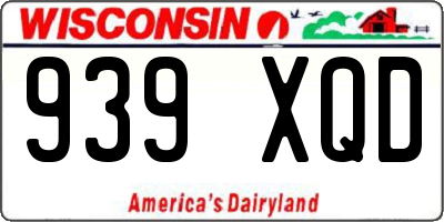 WI license plate 939XQD