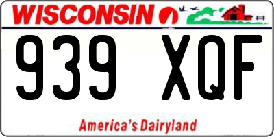 WI license plate 939XQF