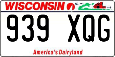 WI license plate 939XQG